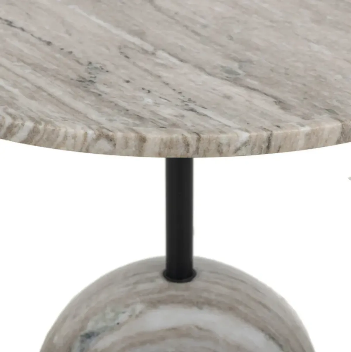 Davis 22" End Table - Antique White Marble