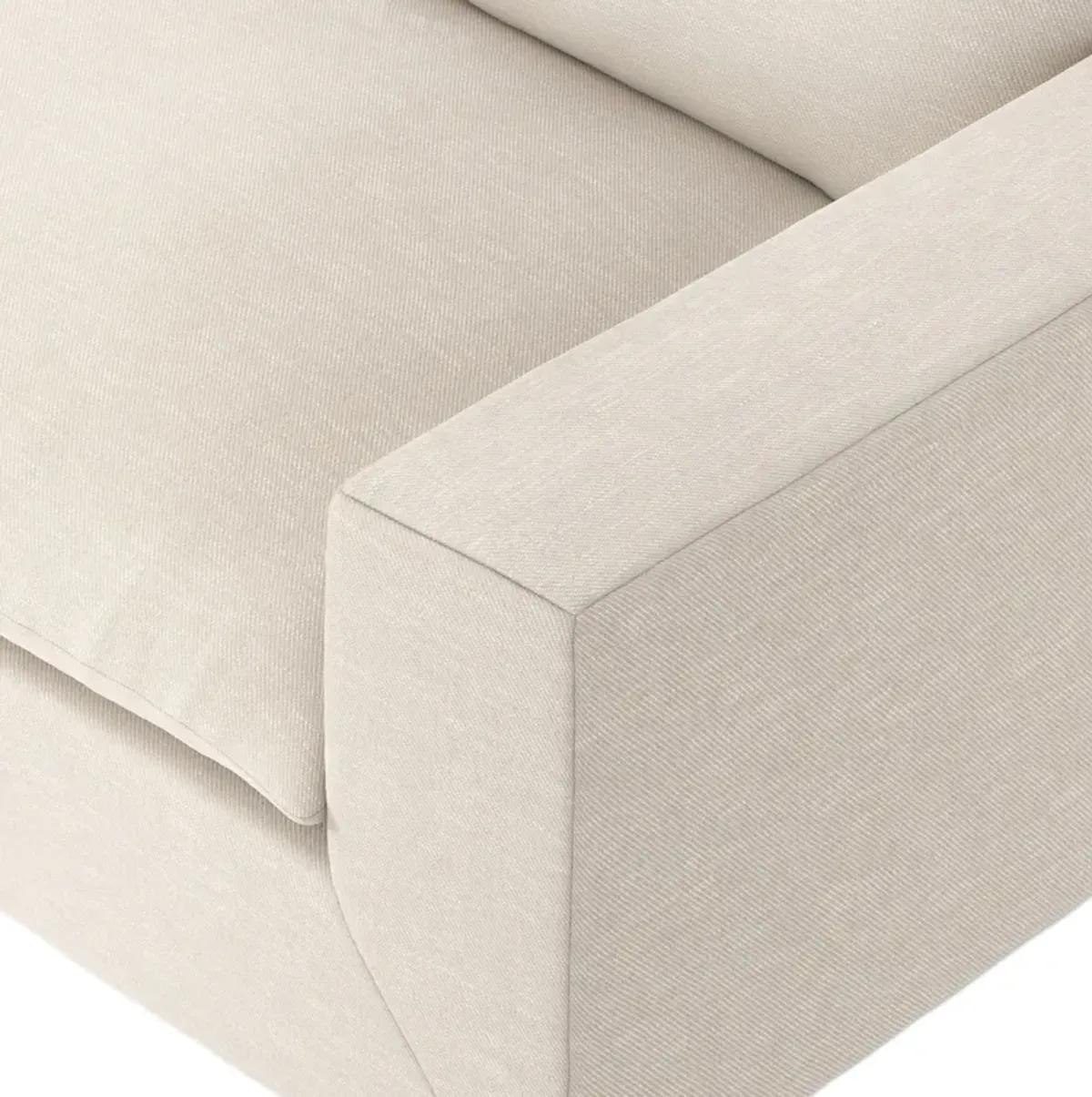 Romeo 94" Performance Cotton Sofa, Ashby Oatmeal