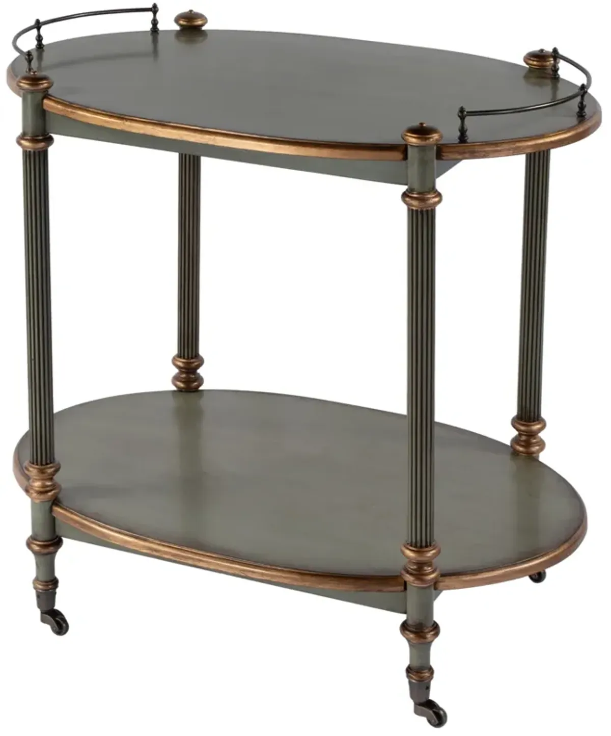 Rachel Bar Cart - Handcrafted - Green