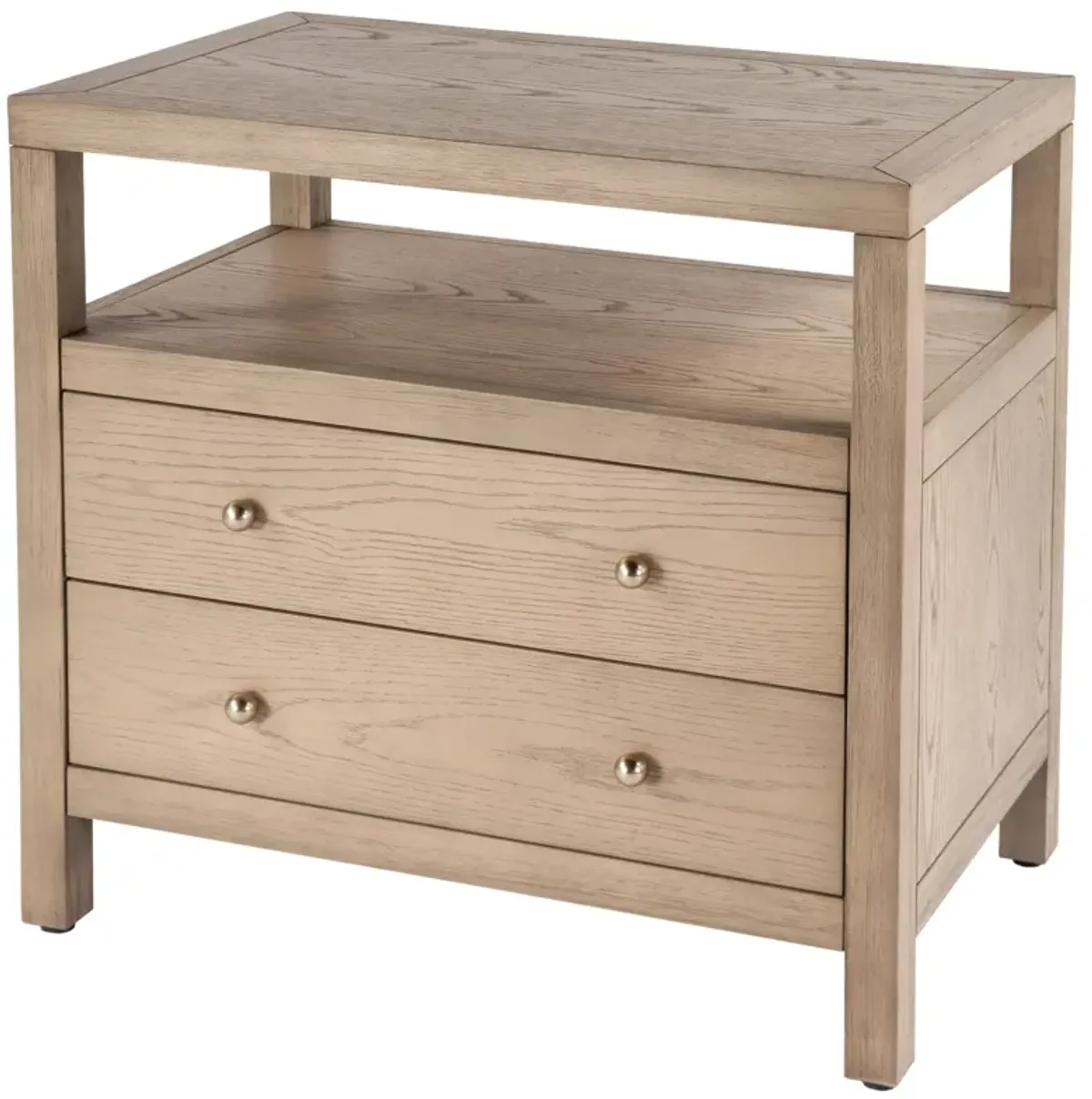 Charlie 2-Drawer Wide Nightstand