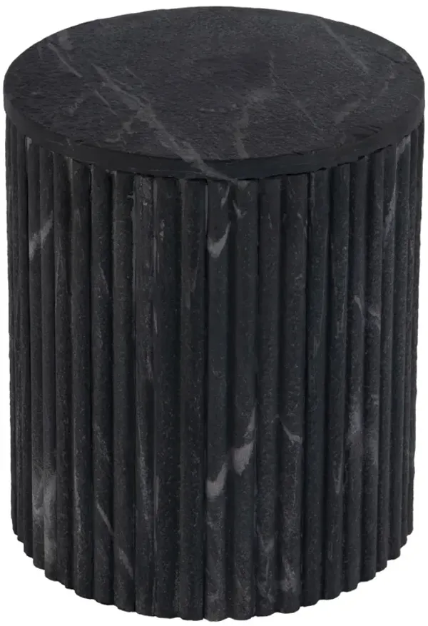 Cornelia Marble Top Side Table, Gray