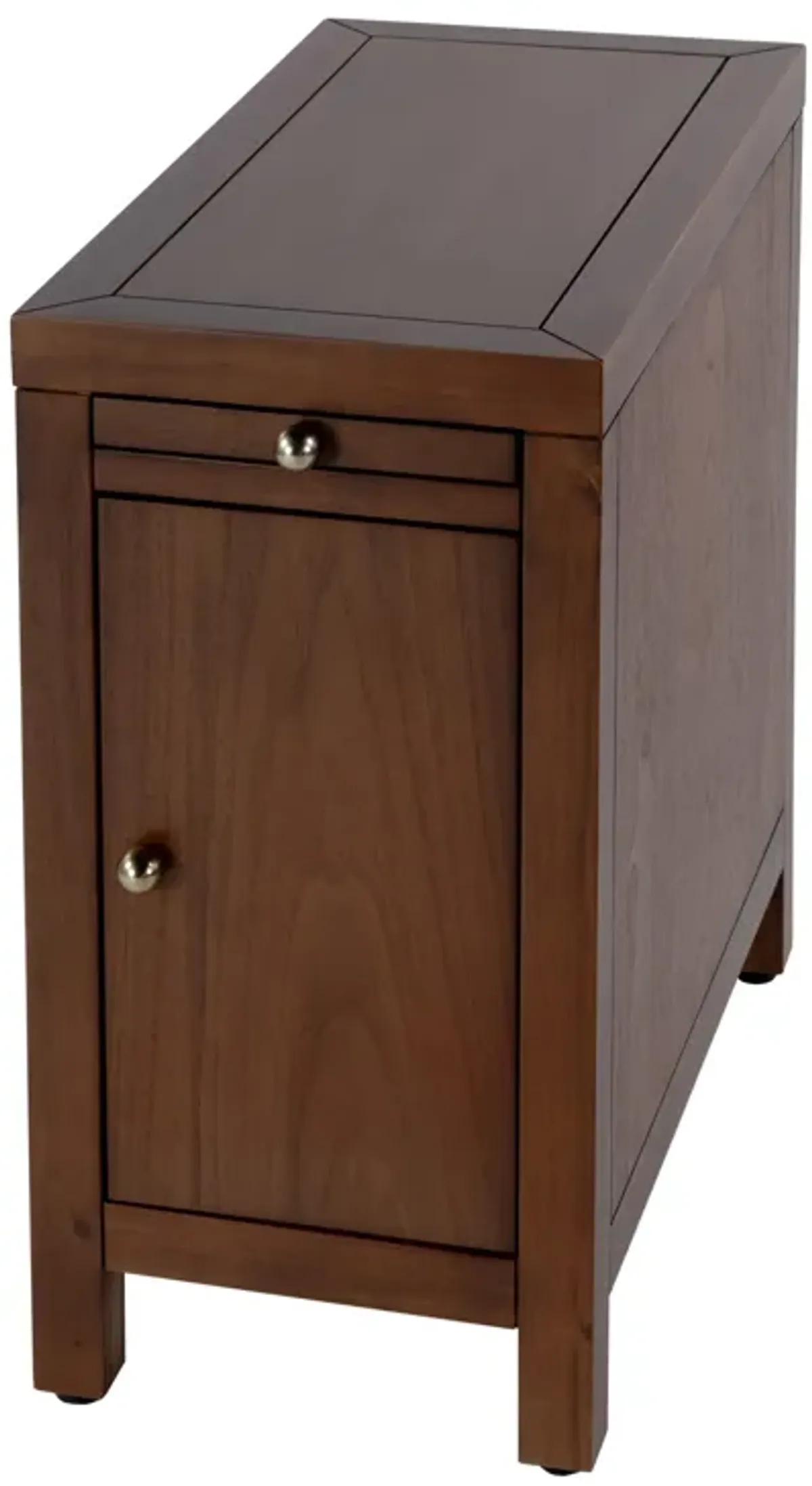 Charlie 1-Door Narrow End Table w/ Pull-Out Tray