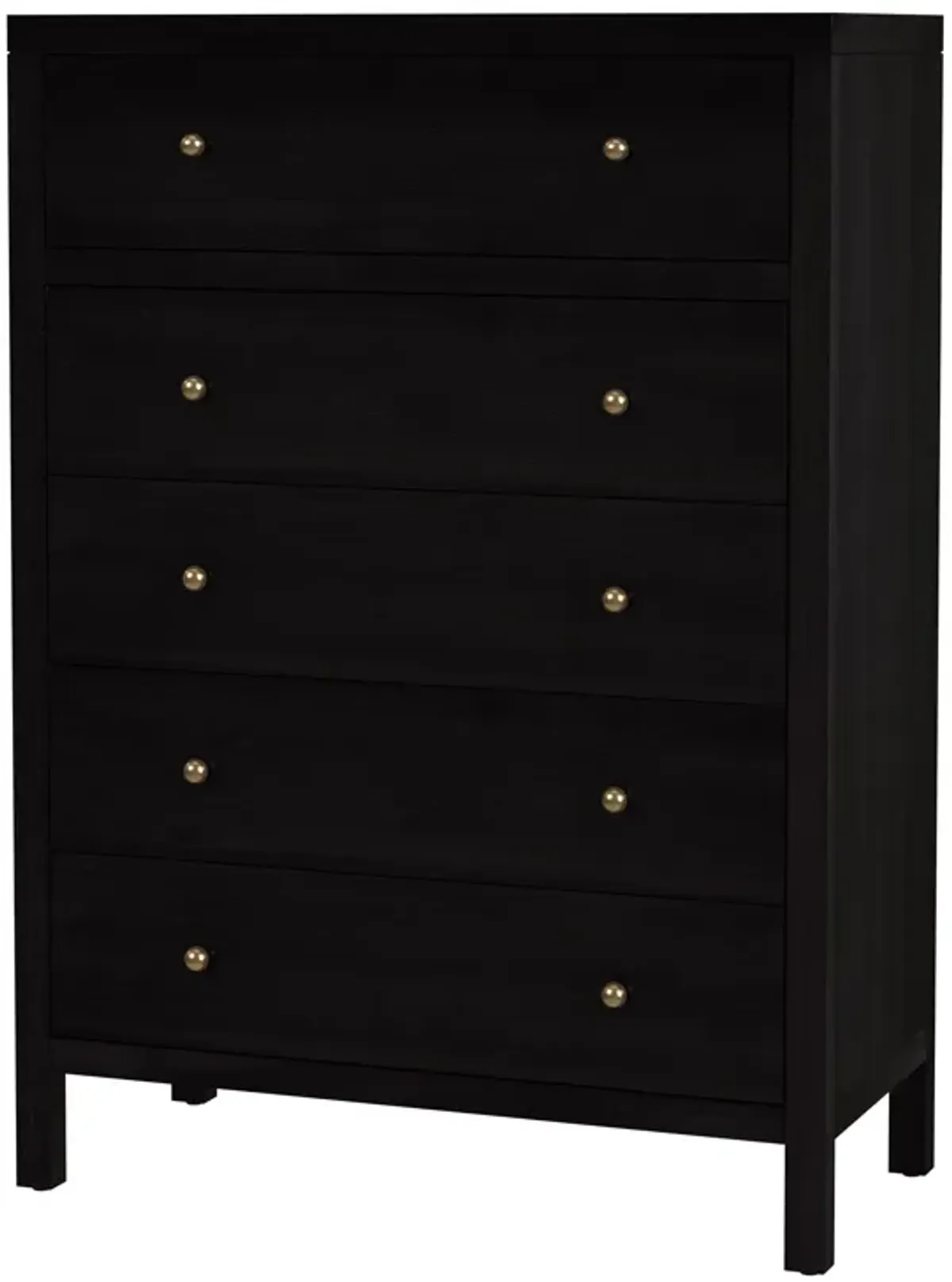 Charlie 5-Drawer Tall Dresser - Brown