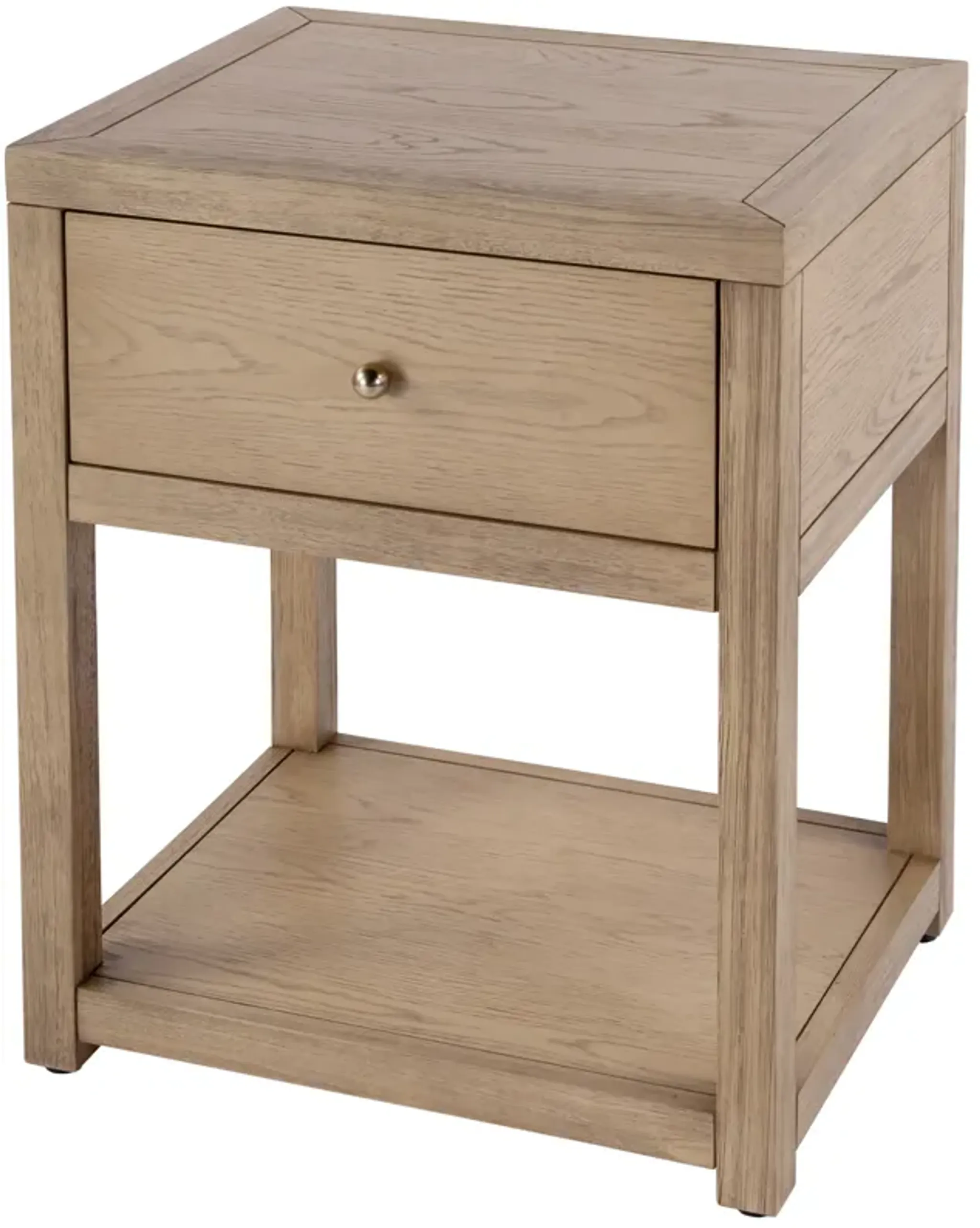 Charlie Small 1-Drawer Nightstand with Lower Open Shelf | Furniture.com