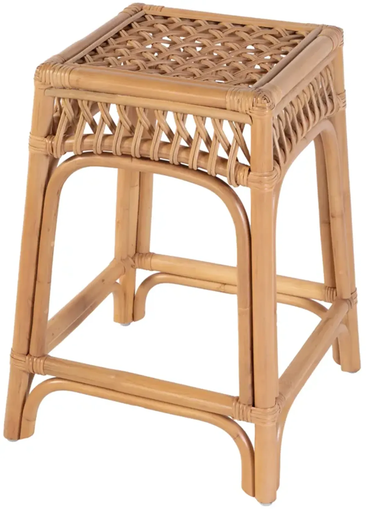 Evric Square Counter Stool - Natural Rattan