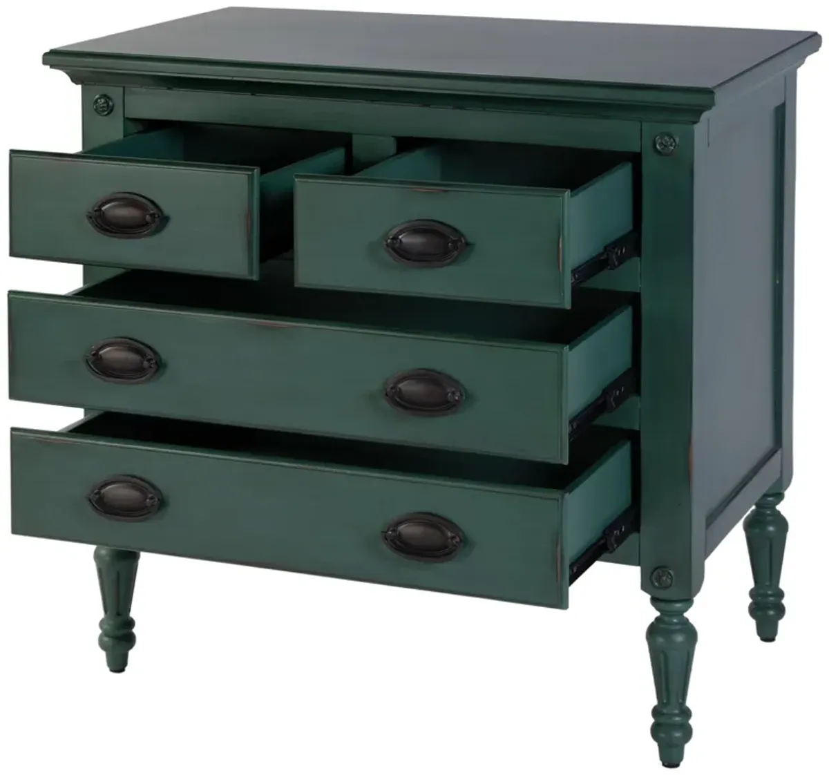Serrano 4-Drawer Accent Chest - Green
