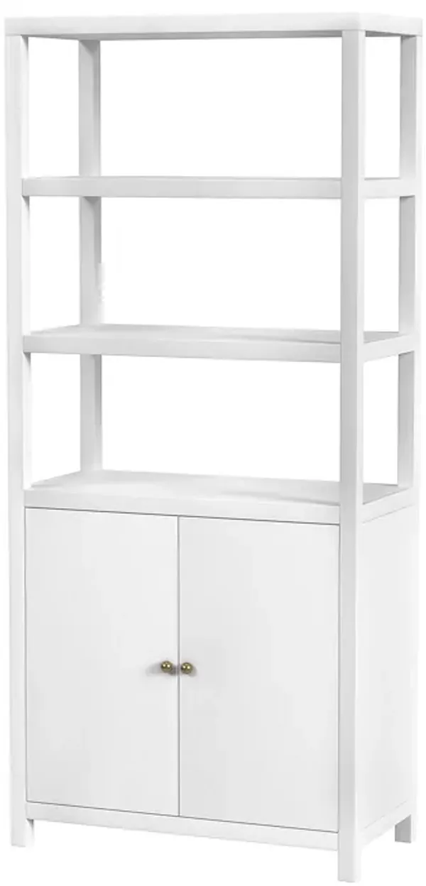 Charlie Etagere Bookcase - White