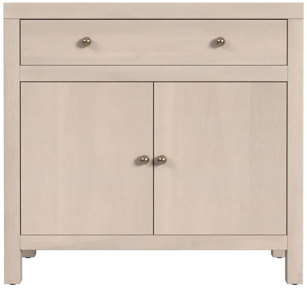 Charlie 31"W 1-Drawer 2-Door Accent Storage Cabinet - Beige