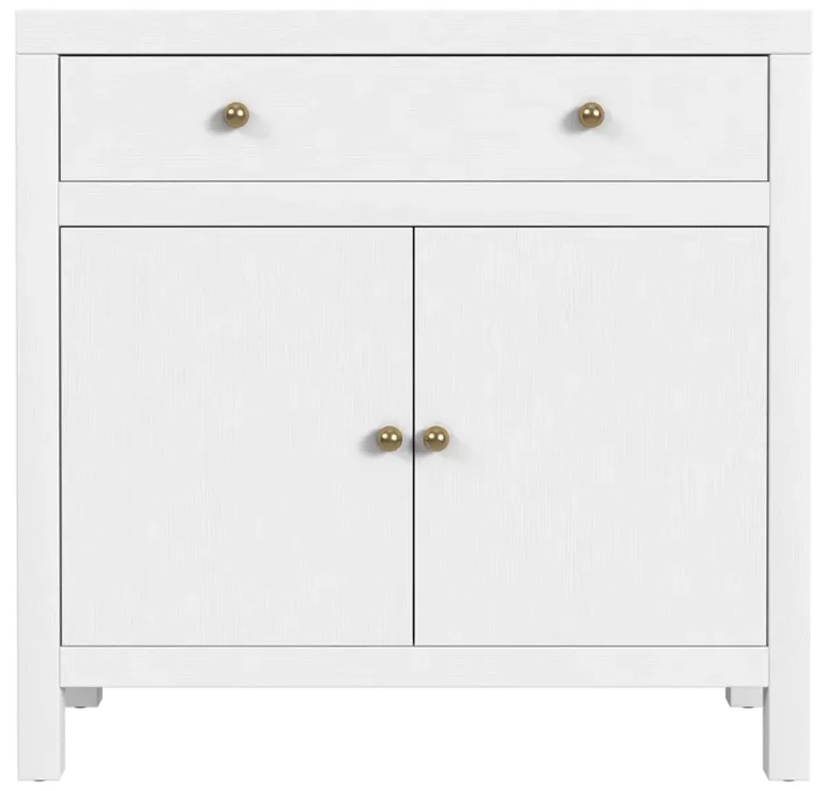 Charlie 31"W 1-Drawer 2-Door Accent Storage Cabinet - White