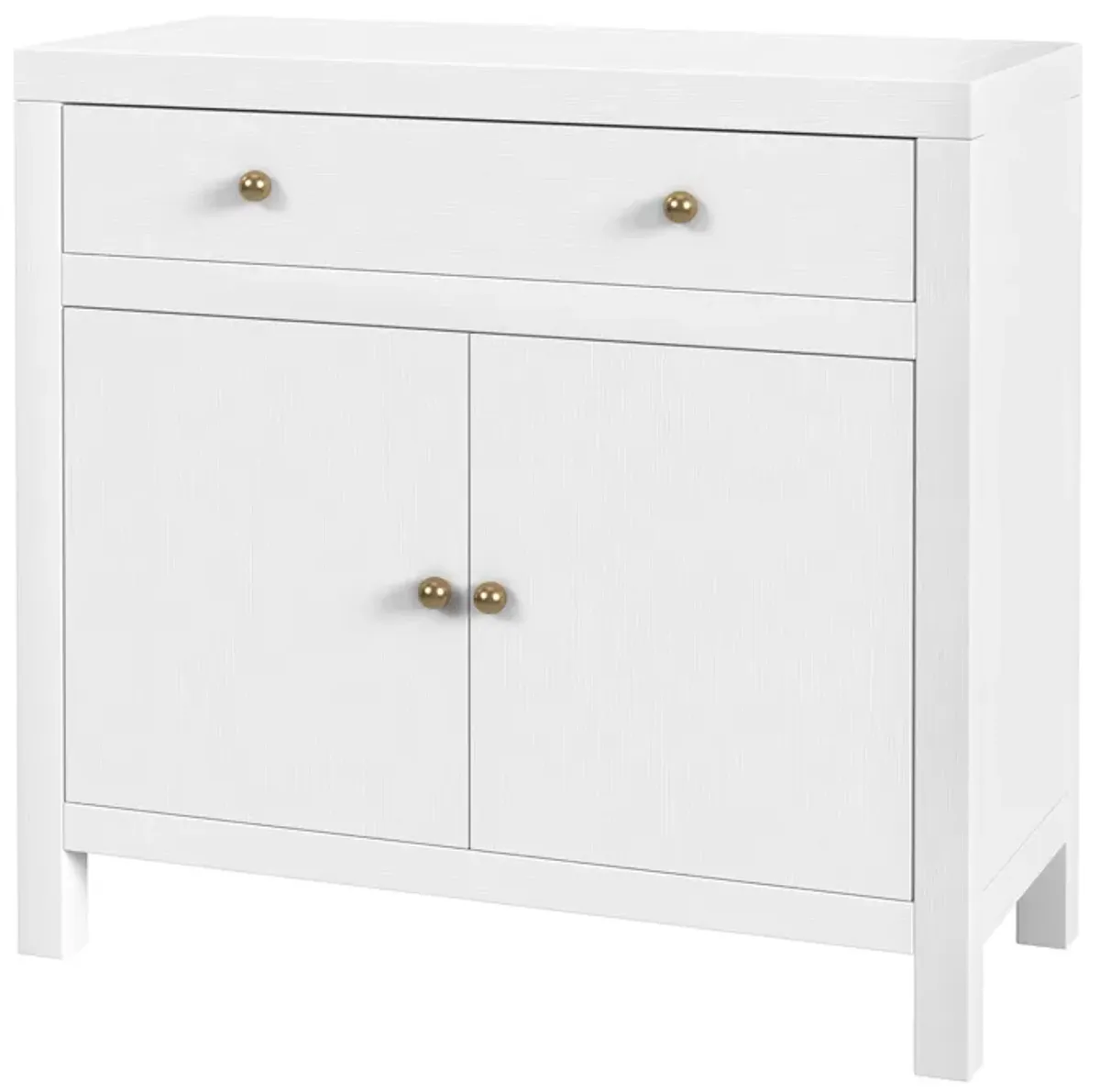 Charlie 31"W 1-Drawer 2-Door Accent Storage Cabinet - White