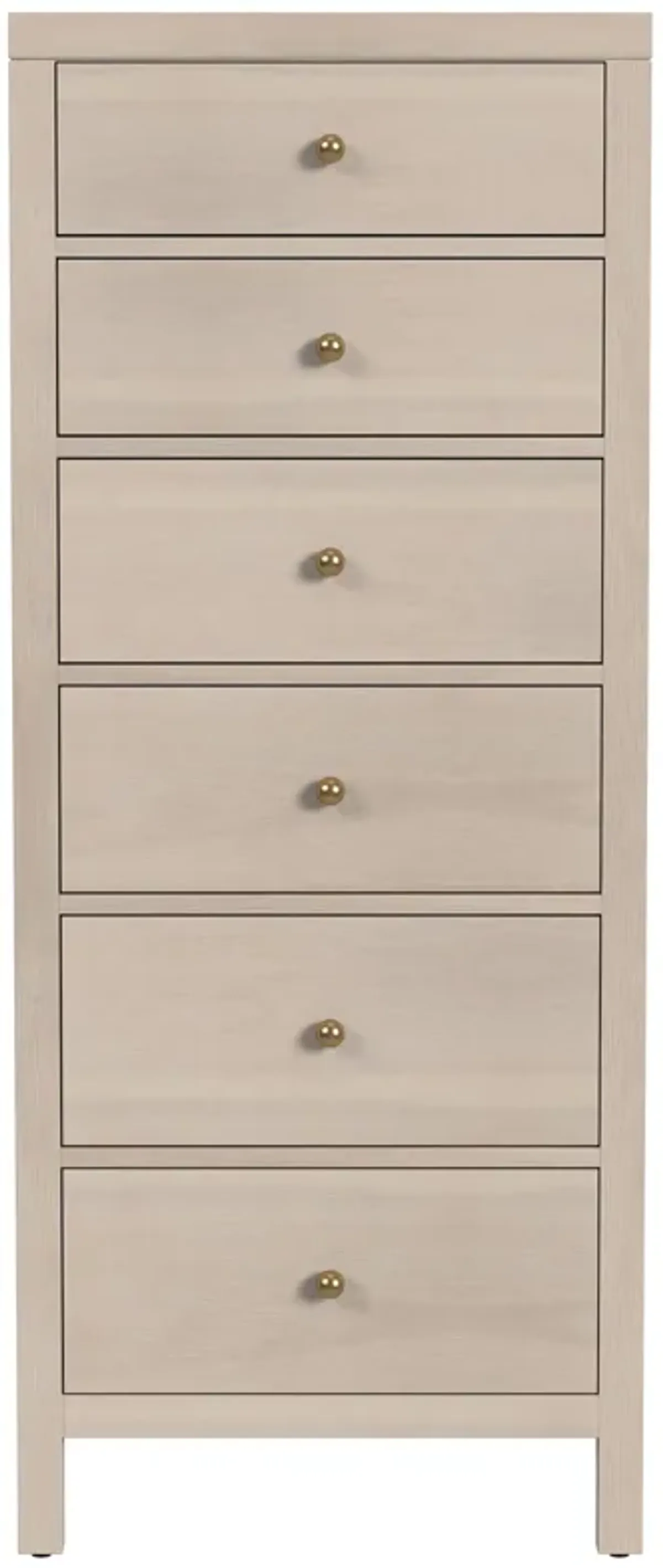 Charlie 6-Drawer Tall Lingerie Chest - Beige
