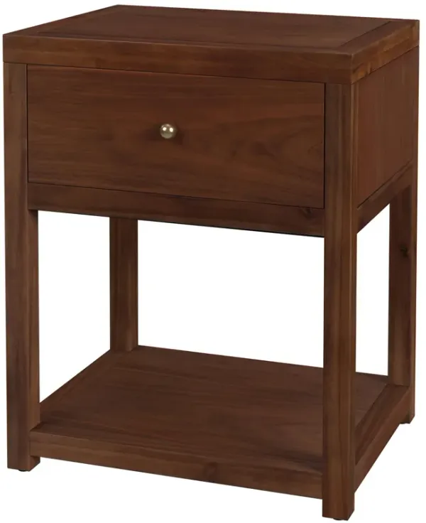 Charlie Small 1-Drawer Nightstand with Lower Open Shelf
