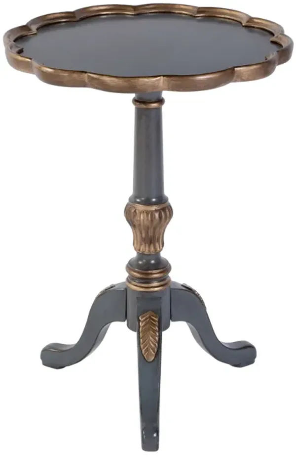 Nadia Round Scalloped Edge Side Pedestal Table