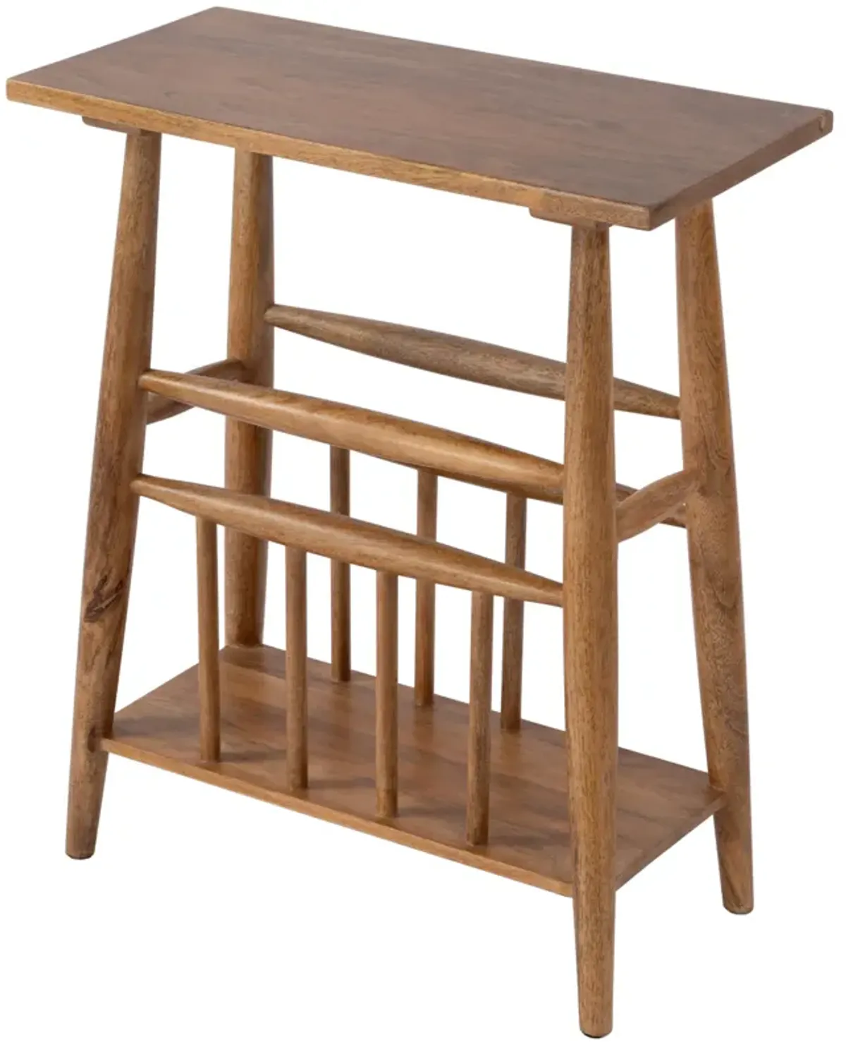 Lysandra 20" Side Table w/ Magazine Holder, Natural