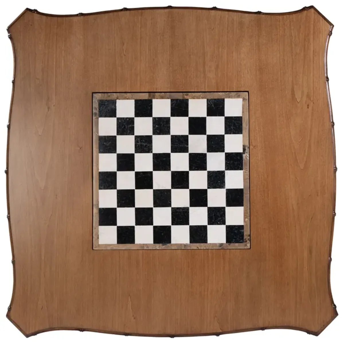 Moss 4-Drawer Chess-Checker Board Game Table - Natural - Brown