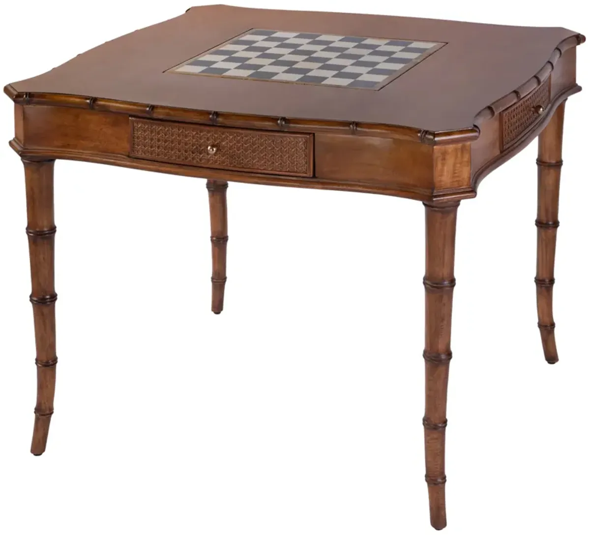 Moss 4-Drawer Chess-Checker Board Game Table - Natural - Brown
