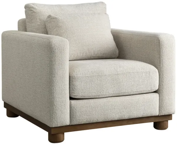 Ischia Textured Accent Chair, Clay/Oak