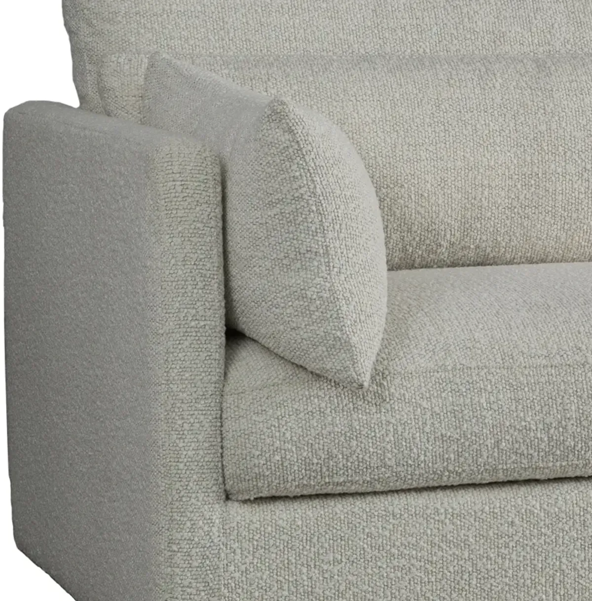 Taormina Textured Micro-Bouclé Sofa - Pebble