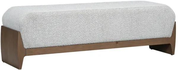 Portofino Bouclé Bench - Froth - White