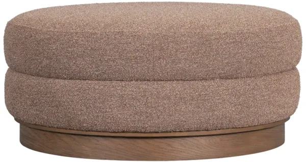 Kotor Round Bouclé Ottoman - Putty - Beige
