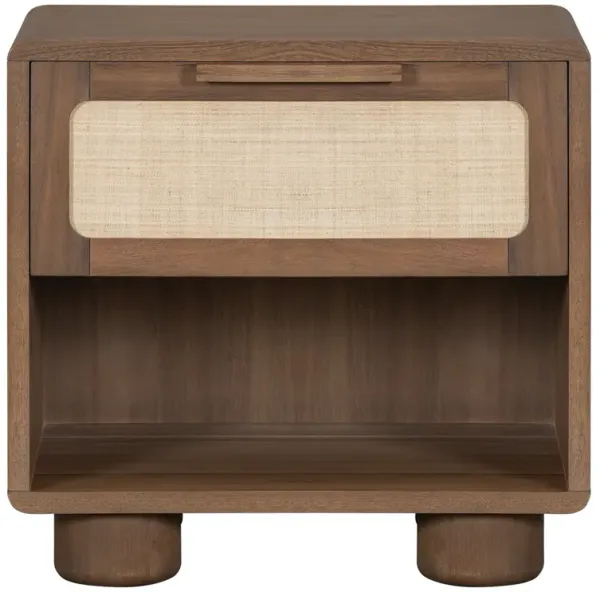 Rovinj Acacia/Rattan Nightstand, Mocha