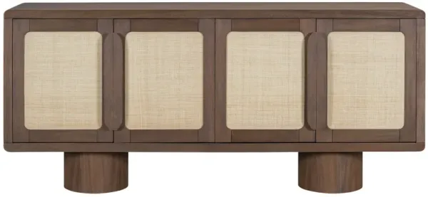 Salcombe Rattan Panel Sideboard, Mocha Oak