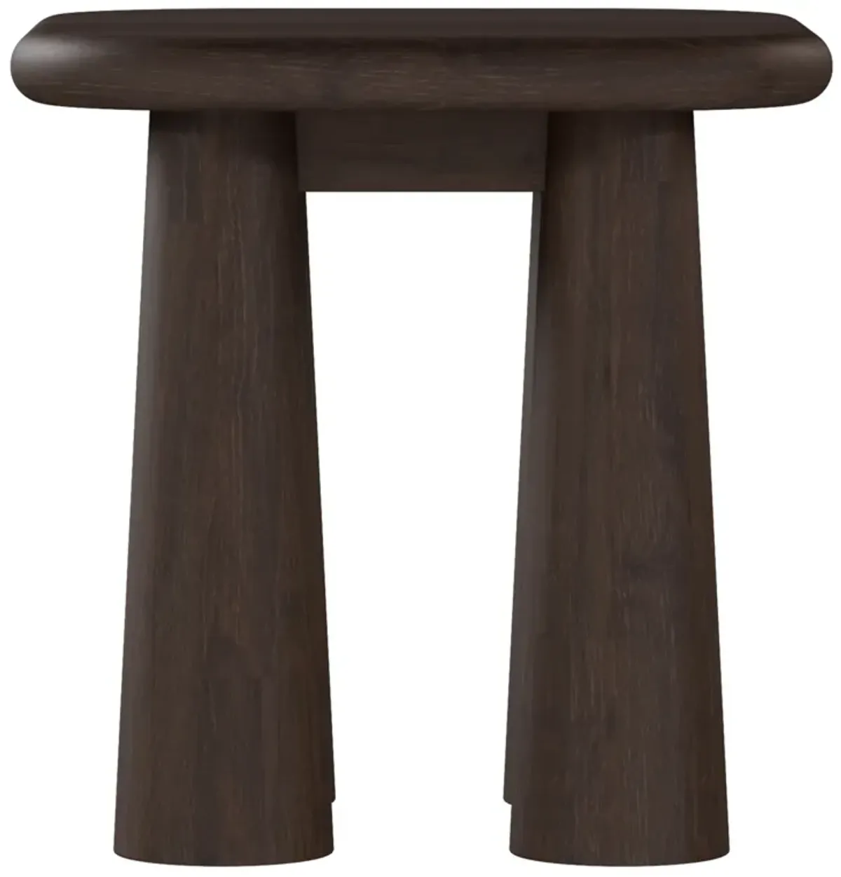 Salcombe Round End Table - Mocha Oak - Brown