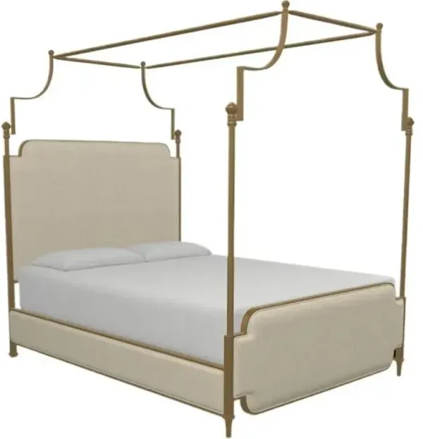 Loren Canopy Bed - Gold