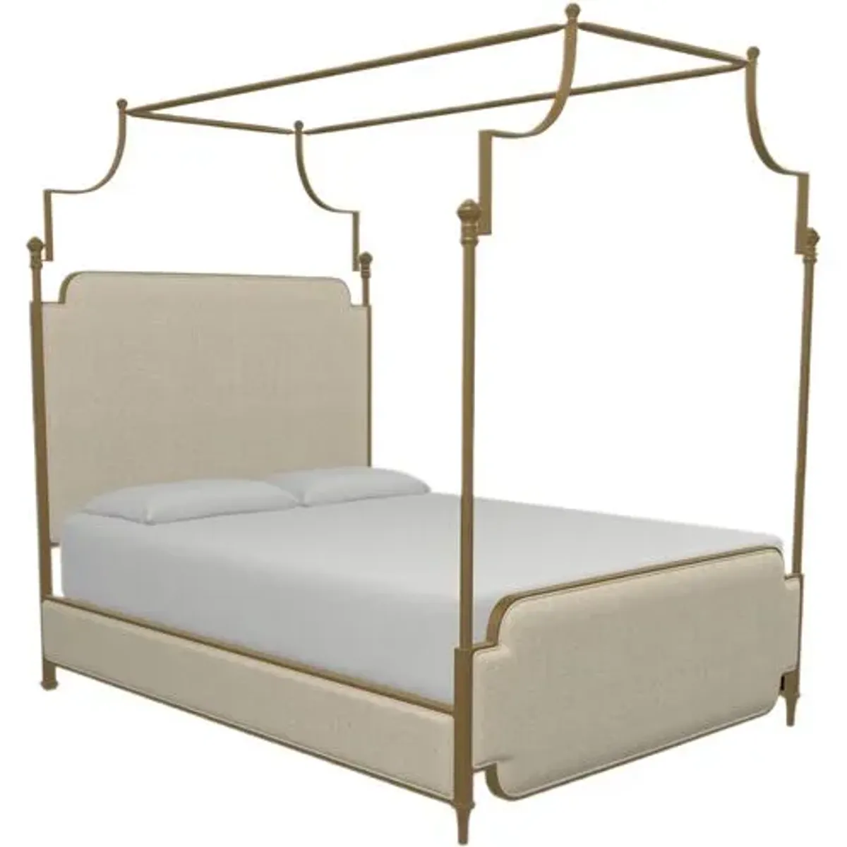 Loren Canopy Bed - Gold