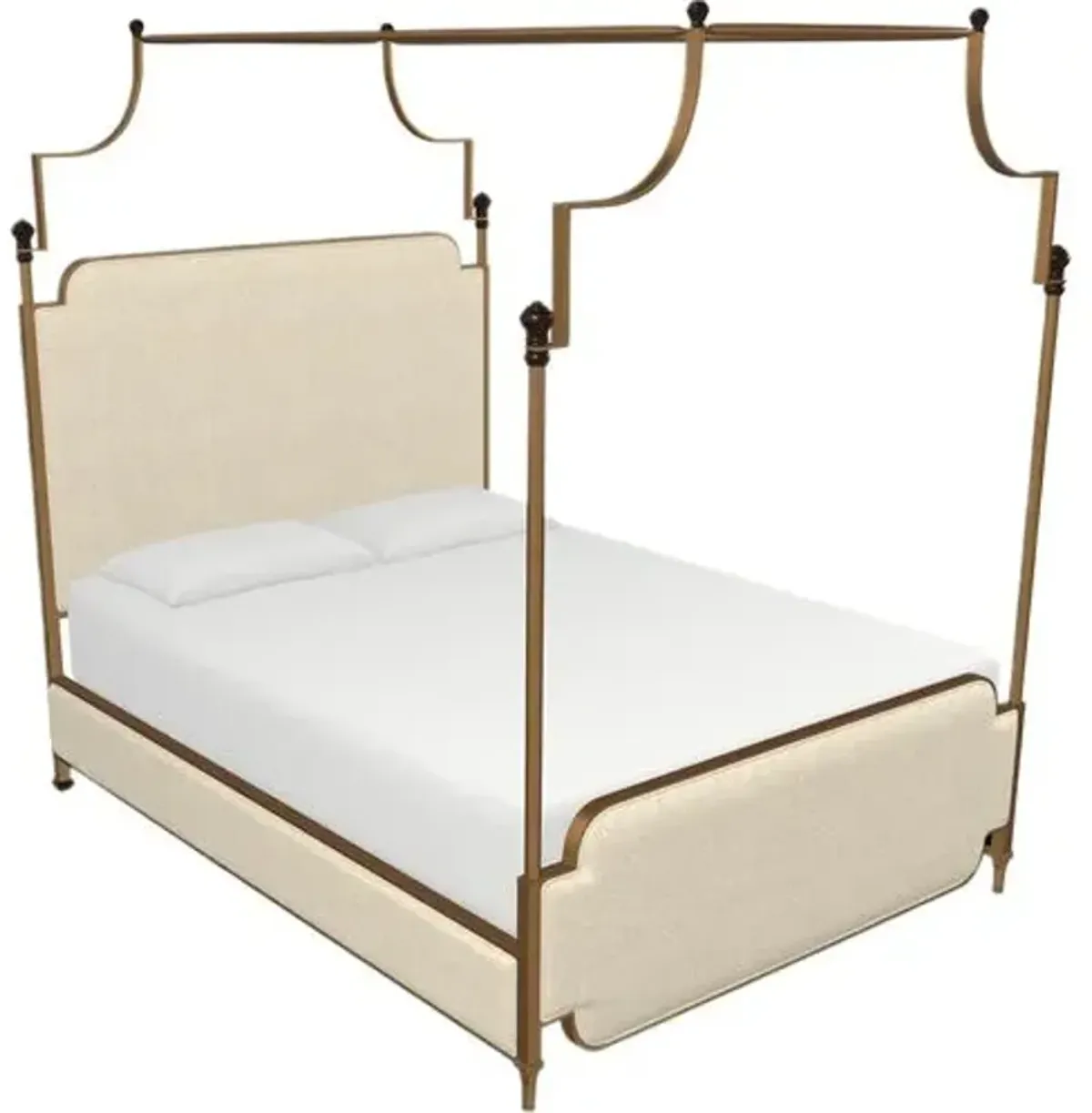 Loren Canopy Bed - Beige