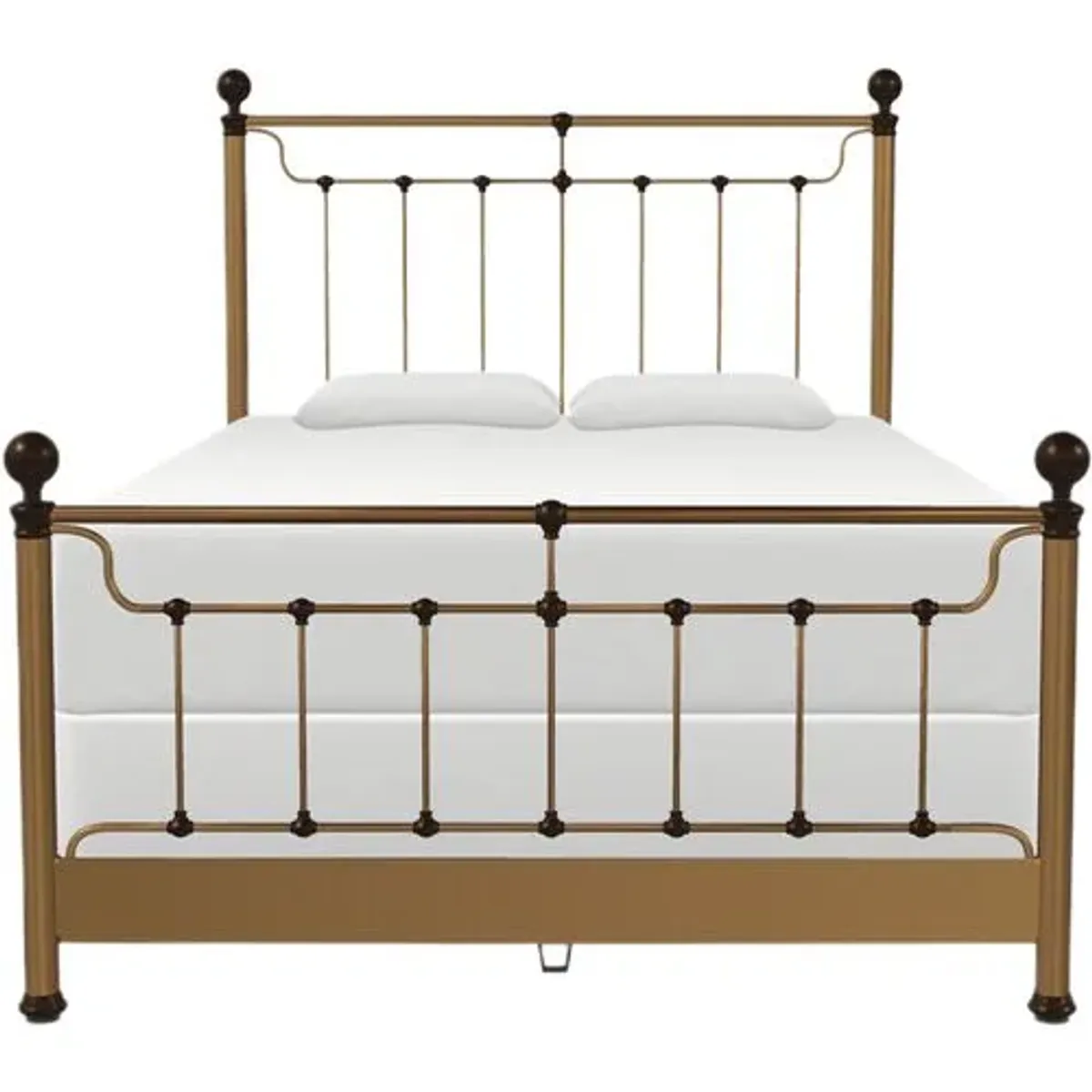 Sylvie Iron Bed - Handcrafted - Brown