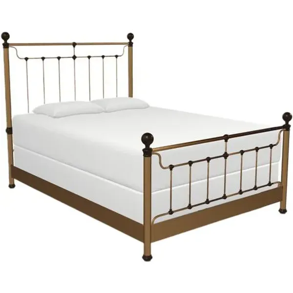 Sylvie Iron Bed - Handcrafted - Brown