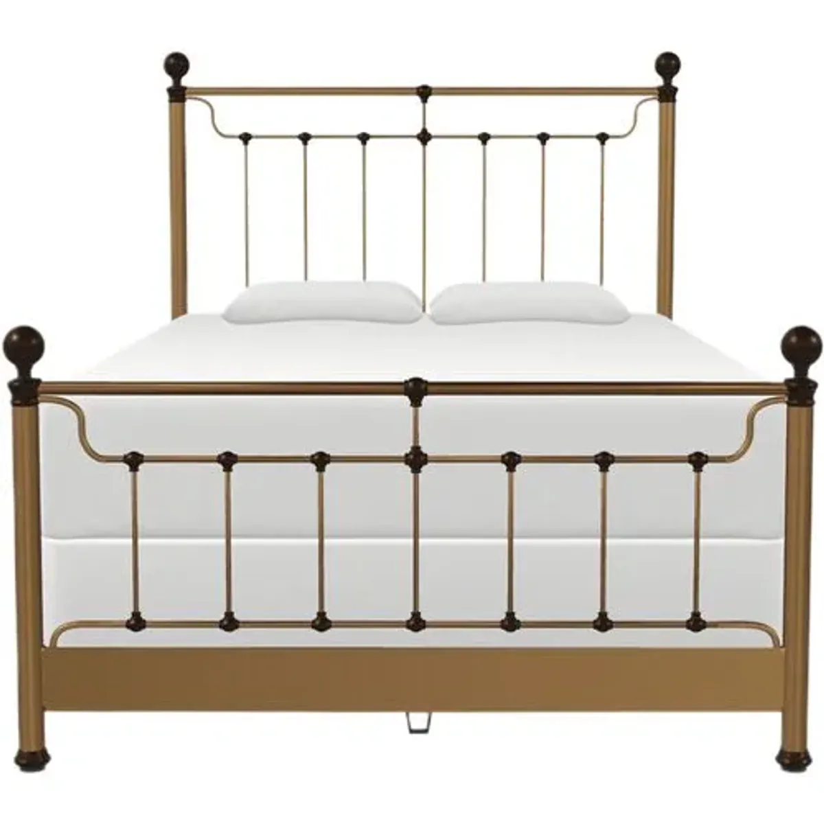 Sylvie Iron Bed - Handcrafted - Brown