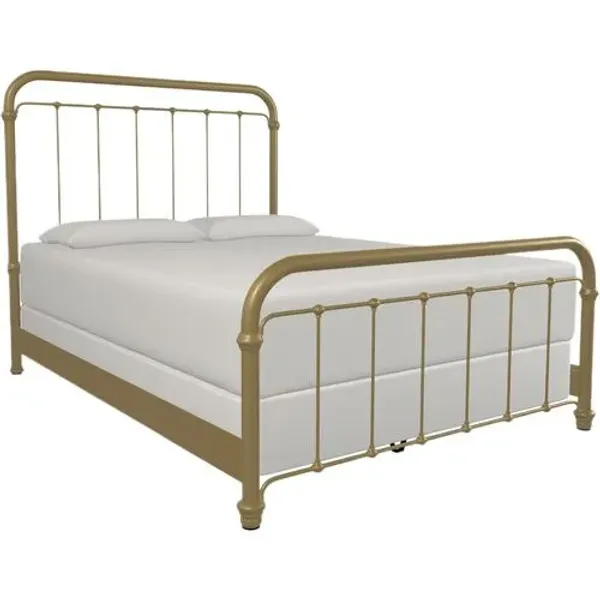 Alyssa Iron Bed - Gold