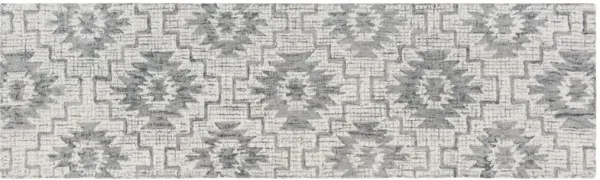 Conrad Hand Tufted Wool Rug, Ivory/Dark Grey