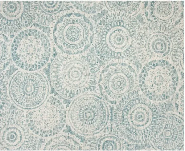 Natalie Hand Tufted Rug, Ivory/Blue