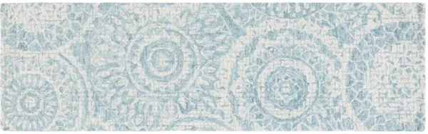 Natalie Hand Tufted Rug, Ivory/Blue