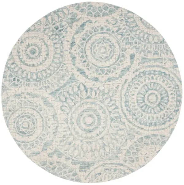 Natalie Hand Tufted Rug, Ivory/Blue