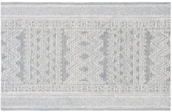 Cozumel Hand Tufted Wool Rug, Light Blue/Ivory