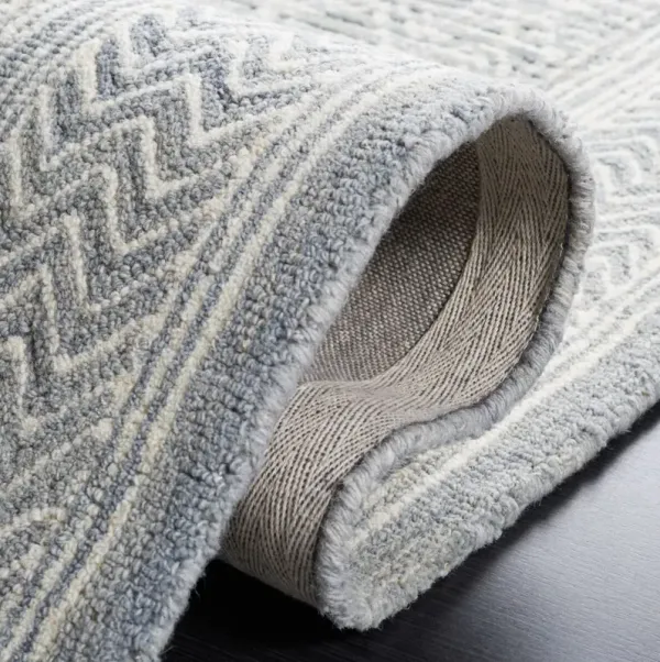 Cozumel Hand Tufted Wool Rug, Light Blue/Ivory