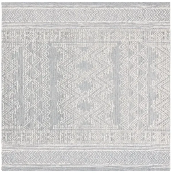 Cozumel Hand Tufted Wool Rug, Light Blue/Ivory