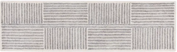 Giulia Hand Tufted Wool/Jue Rug, Ivory/Grey