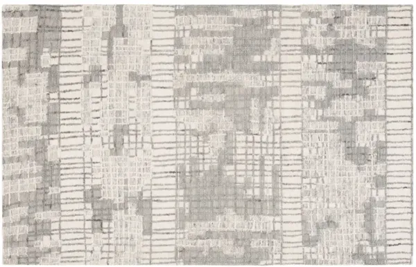 Abbey Hand Tufted Rug, Ivory/Dark Grey