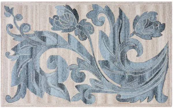 Liron Hand Tufted Rug, Beige/Blue