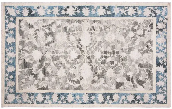 Mabel Hand Tufte Rug, Beige/Blue