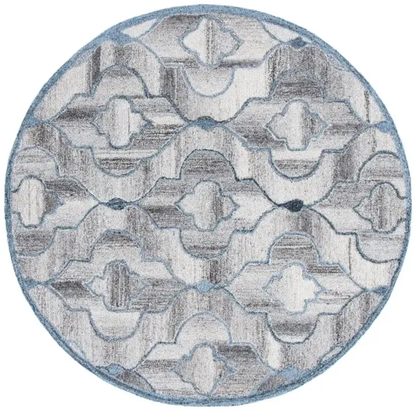 Fae Hand Tufted Rug, Blue/Brown