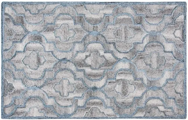 Fae Hand Tufted Rug, Blue/Brown