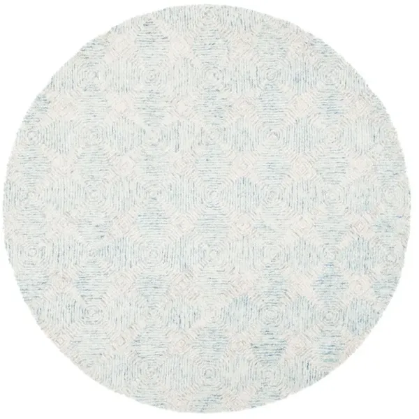 Alvin Hand Tufted Rug, Ivory/Light Blue