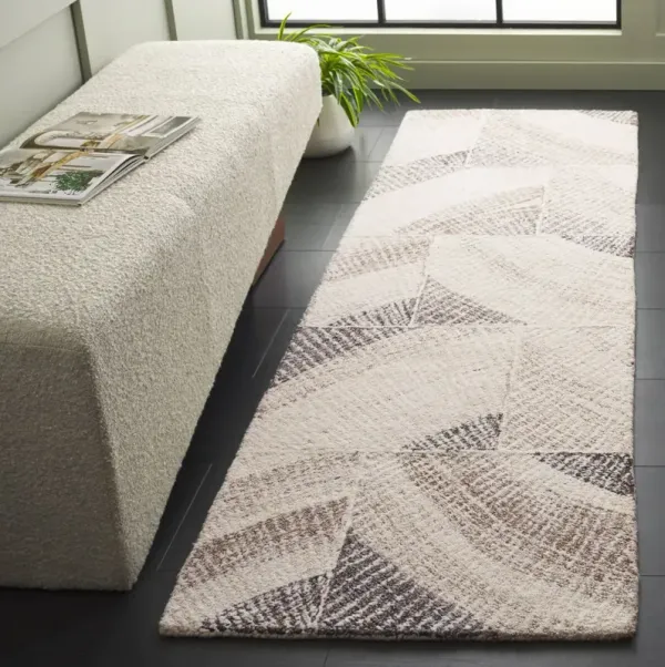 Harvey Hand Tufted Rug, Ivory/Brown