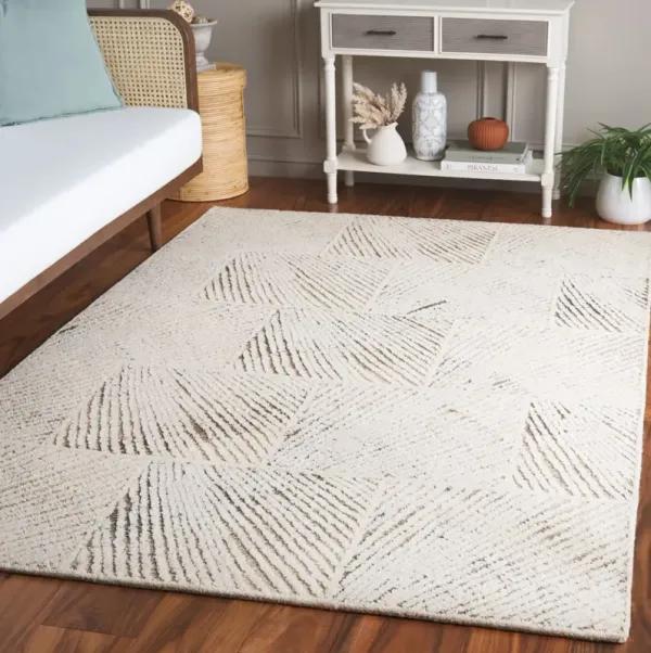 Harvey Hand Tufted Rug, Ivory/Brown